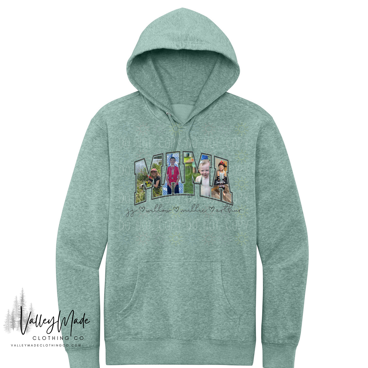 Custom Picture And Name Mama - Hoodie