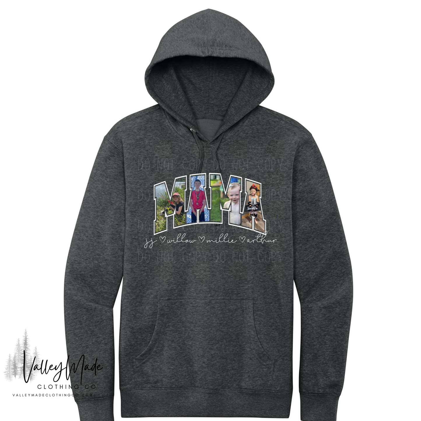 Custom Picture And Name Mama - Hoodie