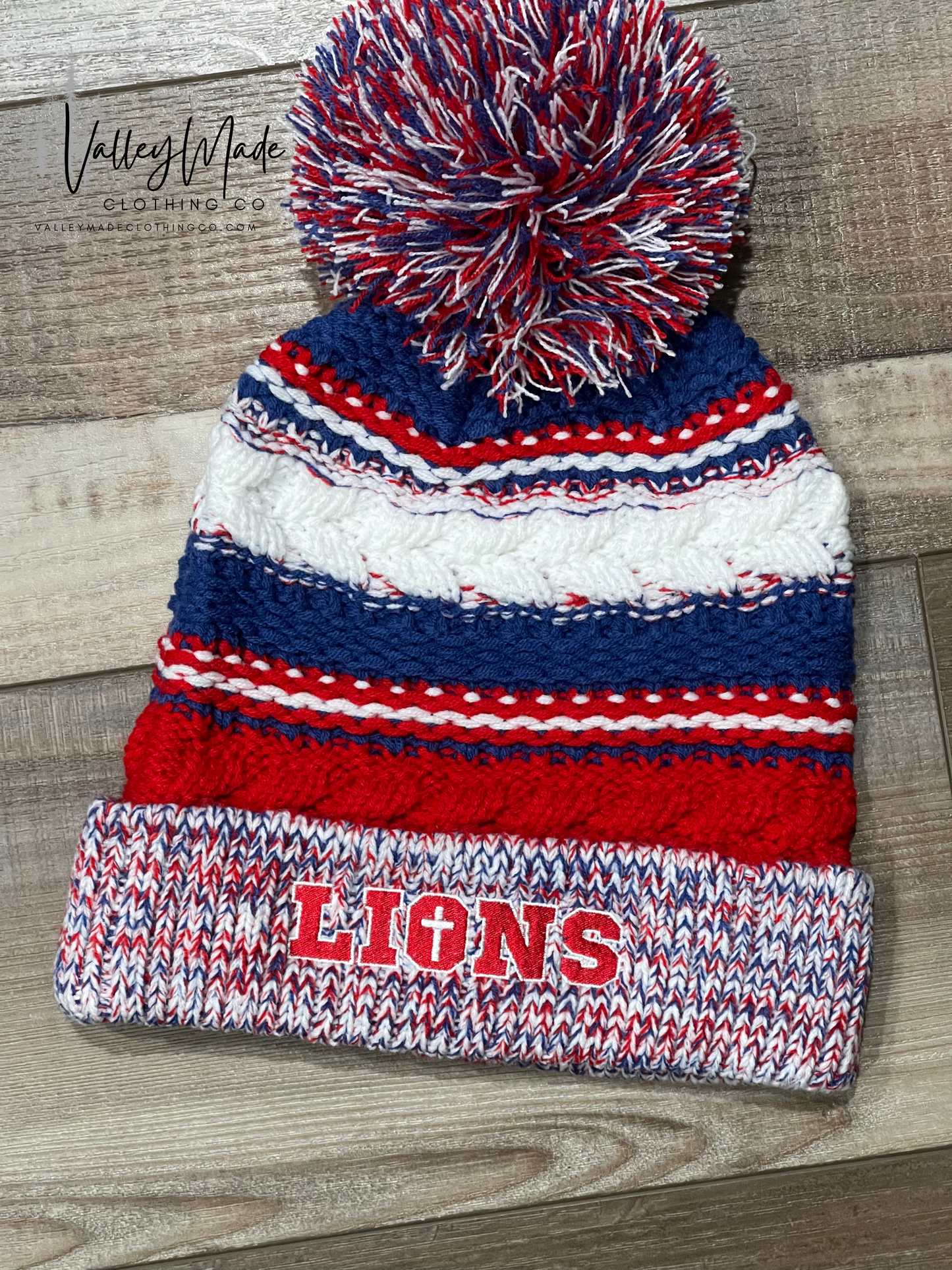 Team Spirit Logo Pom Beanie - Embroidered