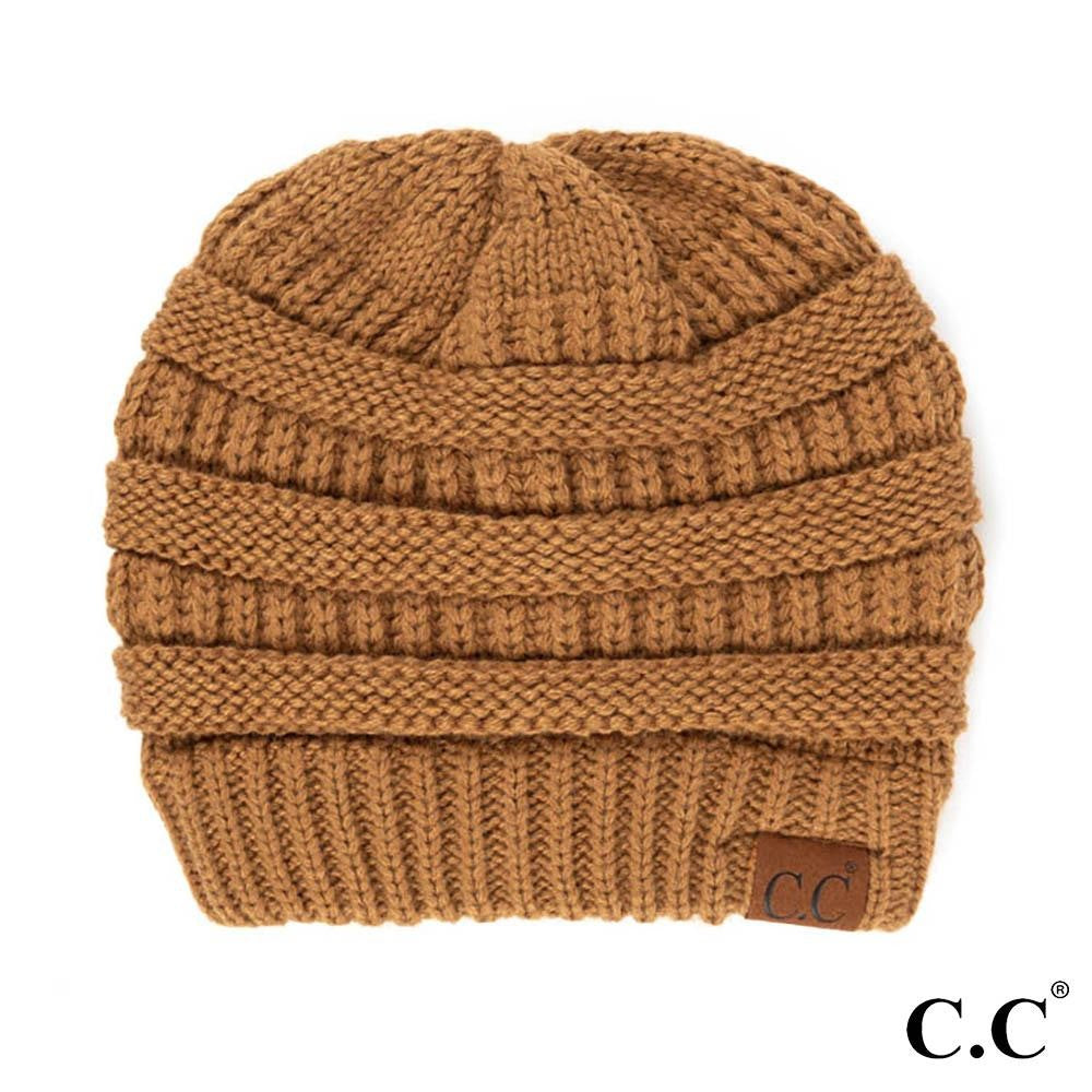 C.C. Brand Solid Ribbed Beanie