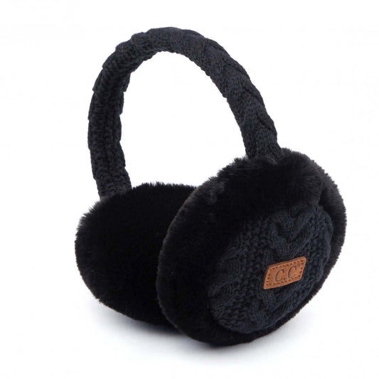 C.C. Brand Knit Pattern Earmuffs