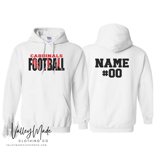 Customizable Football Cutout Mascot-Hoodie