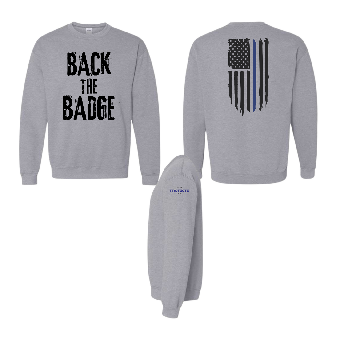 PROTECTS/Back The Badge Toddler Crewneck