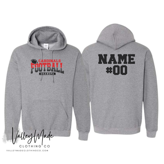 Customizable Family Name Football Mascot-Hoodie