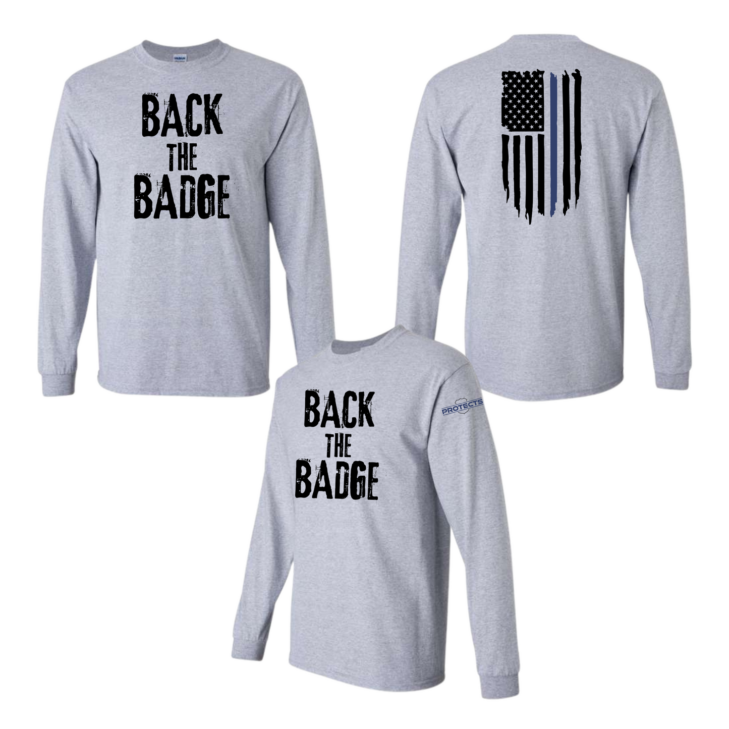 PROTECTS/Back The Badge Adult Long Sleeve