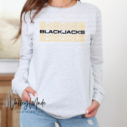 Stacked Blackjacks-Long Sleeve (Bella Canvas Brand)