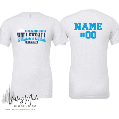 Customizable Family Name Volleyball Mascot-Tee