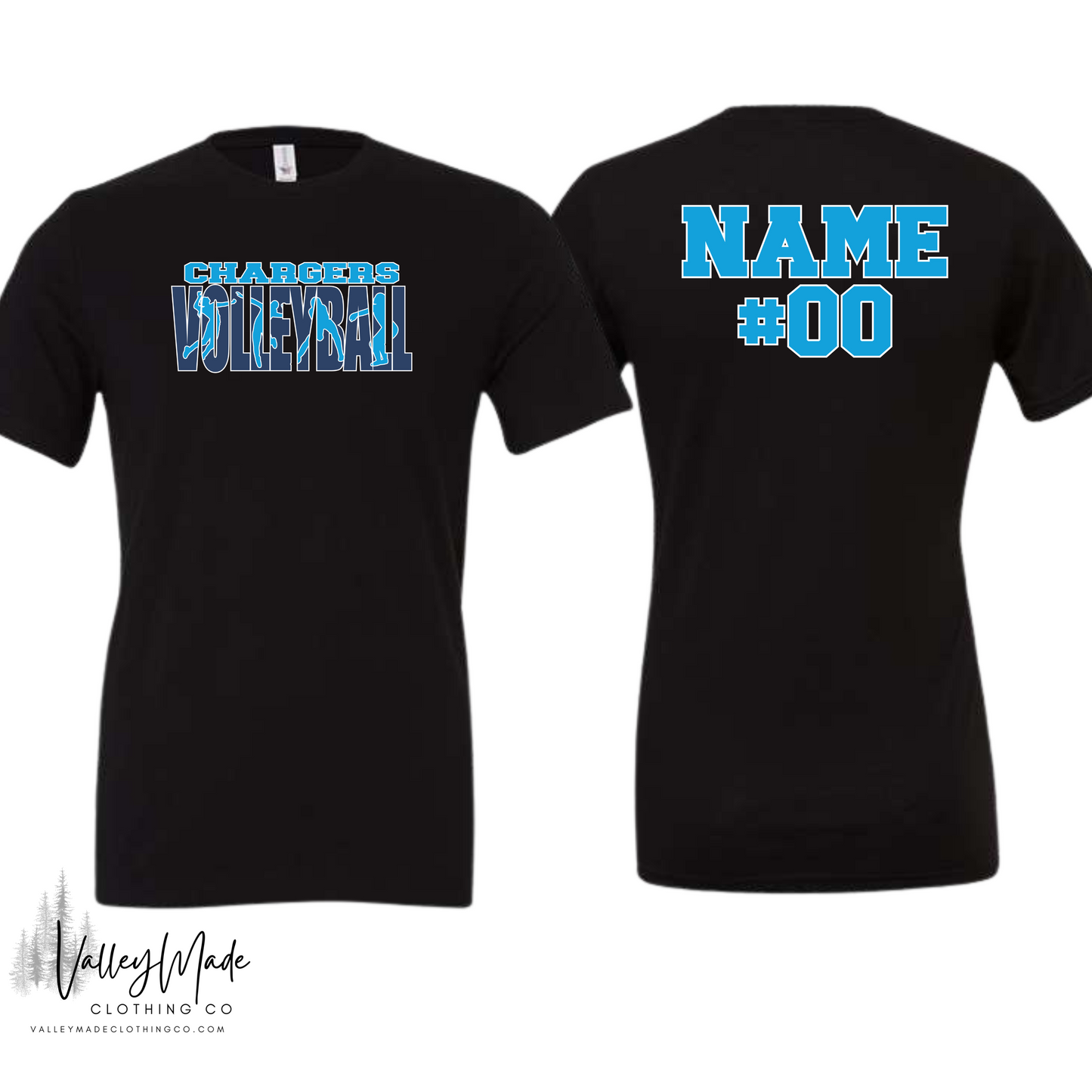 Customizable Volleyball Cutout Mascot-Tee