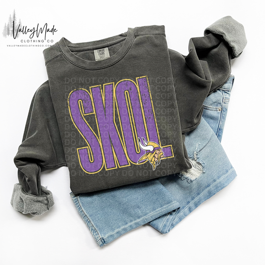 Purple And Gold Logo - Crewneck