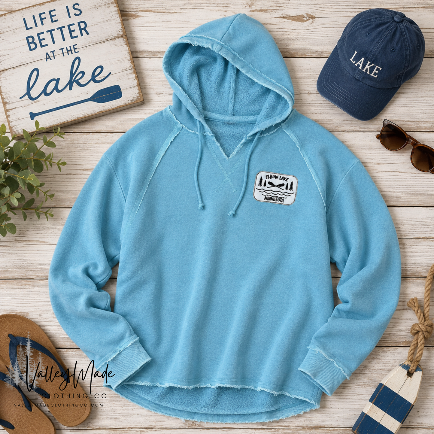 Embroidered Custom Lake Women's Tunic Lightweight Hoodie