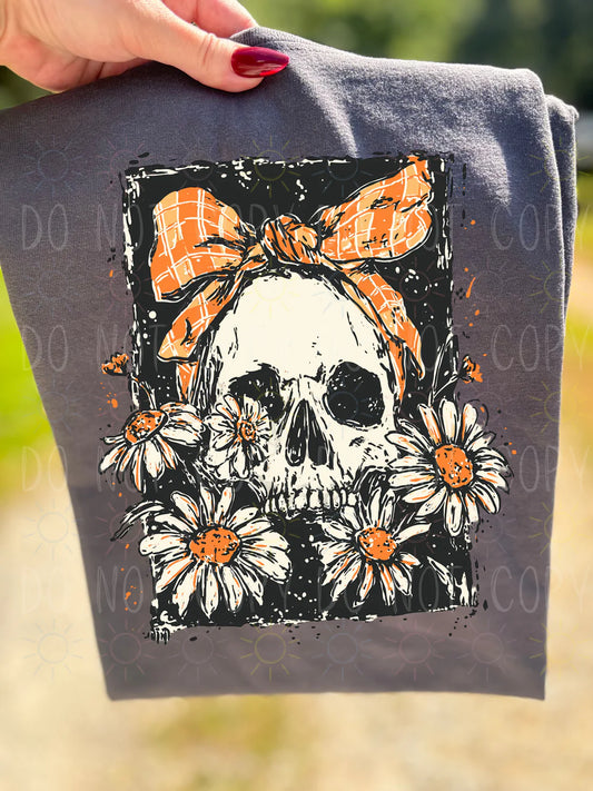 Vintage Floral Skull - Tee