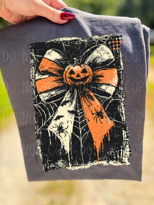 Vintage Pumpkin Bow - Tee