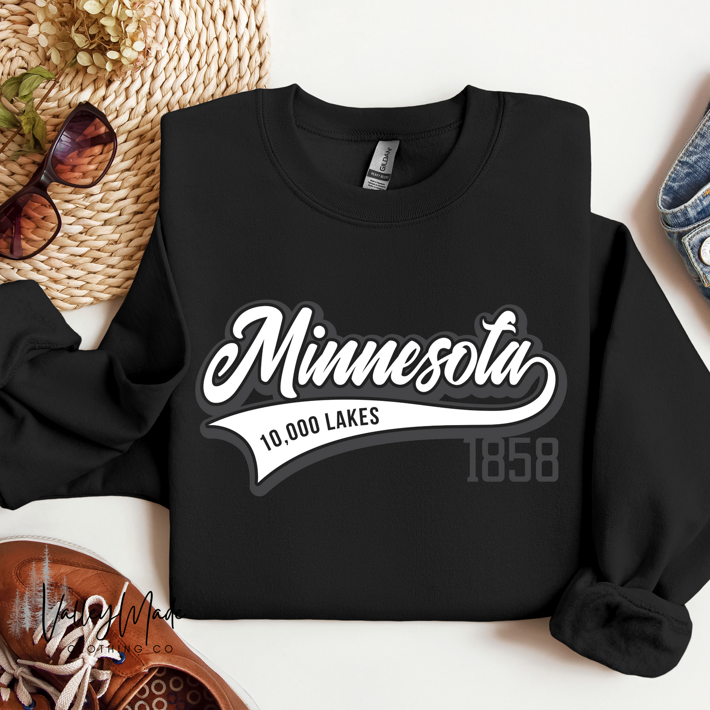 Minnesota Swoosh 1858-Crewneck