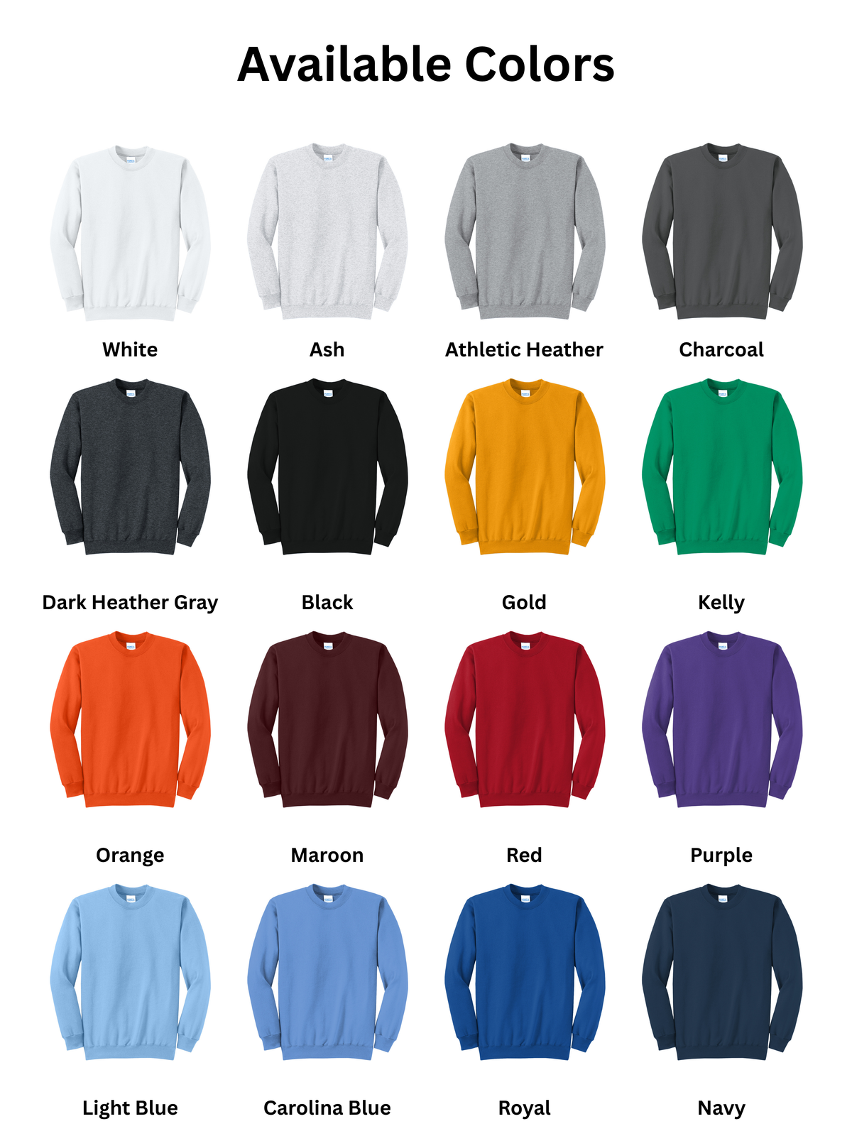 Embroidered School And Mascot Crewneck