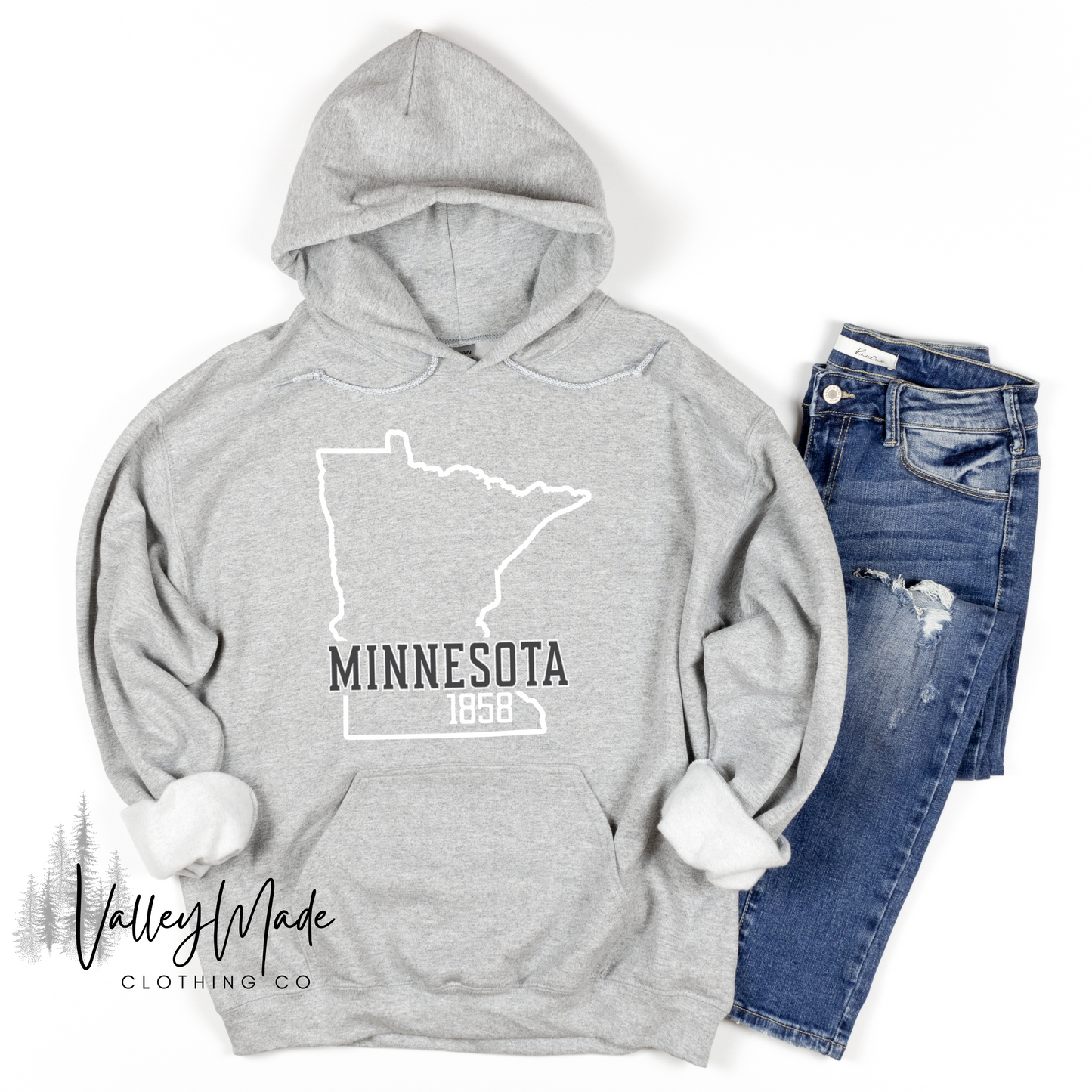 Minnesota 1858 Outline-Hoodie