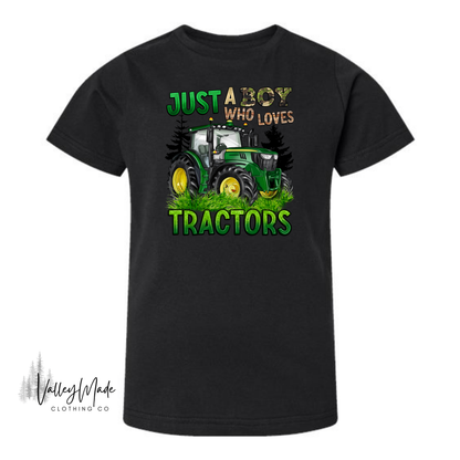 Just A Boy Who Loves Tractors-Tee (Youth)