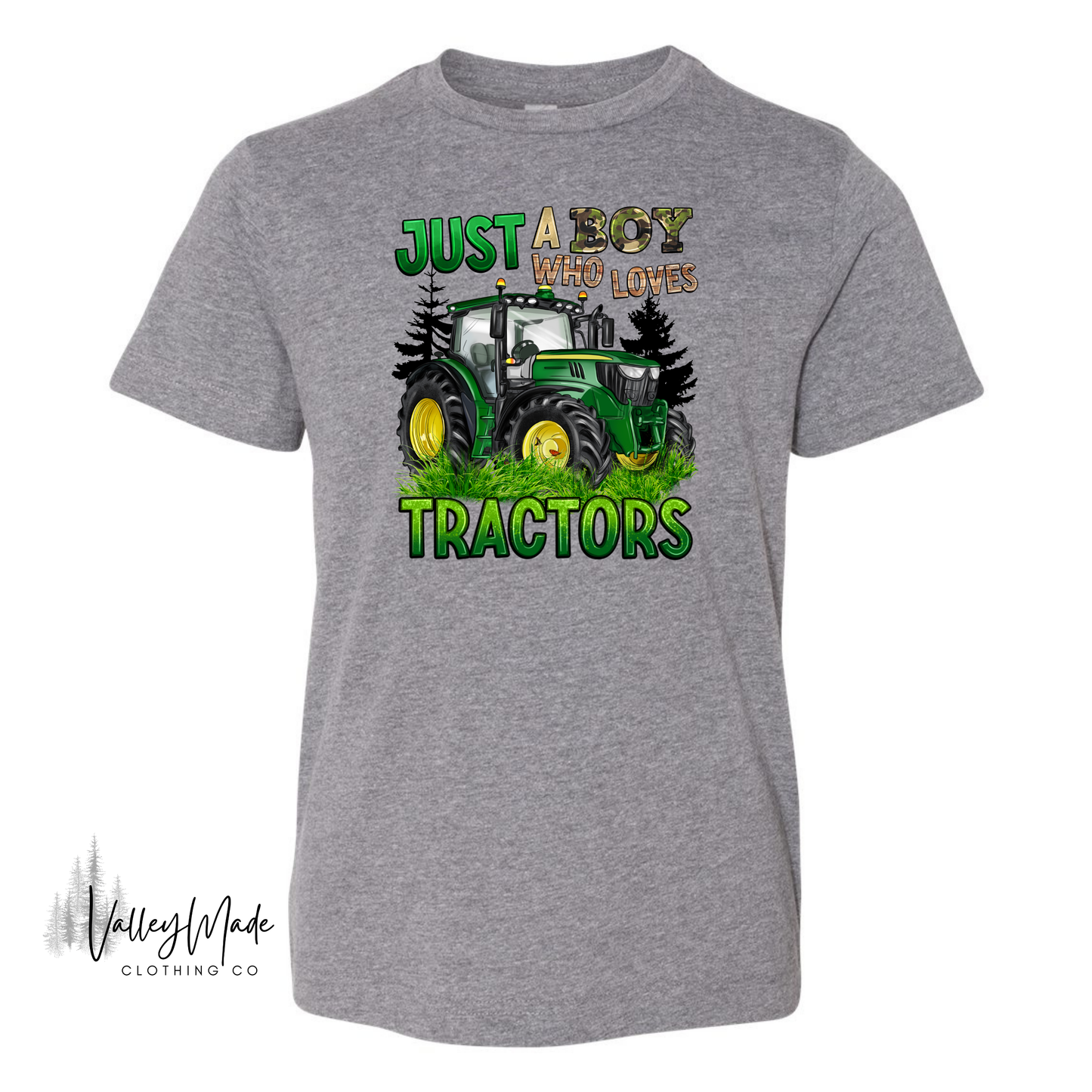 Just A Boy Who Loves Tractors-Tee (Youth)