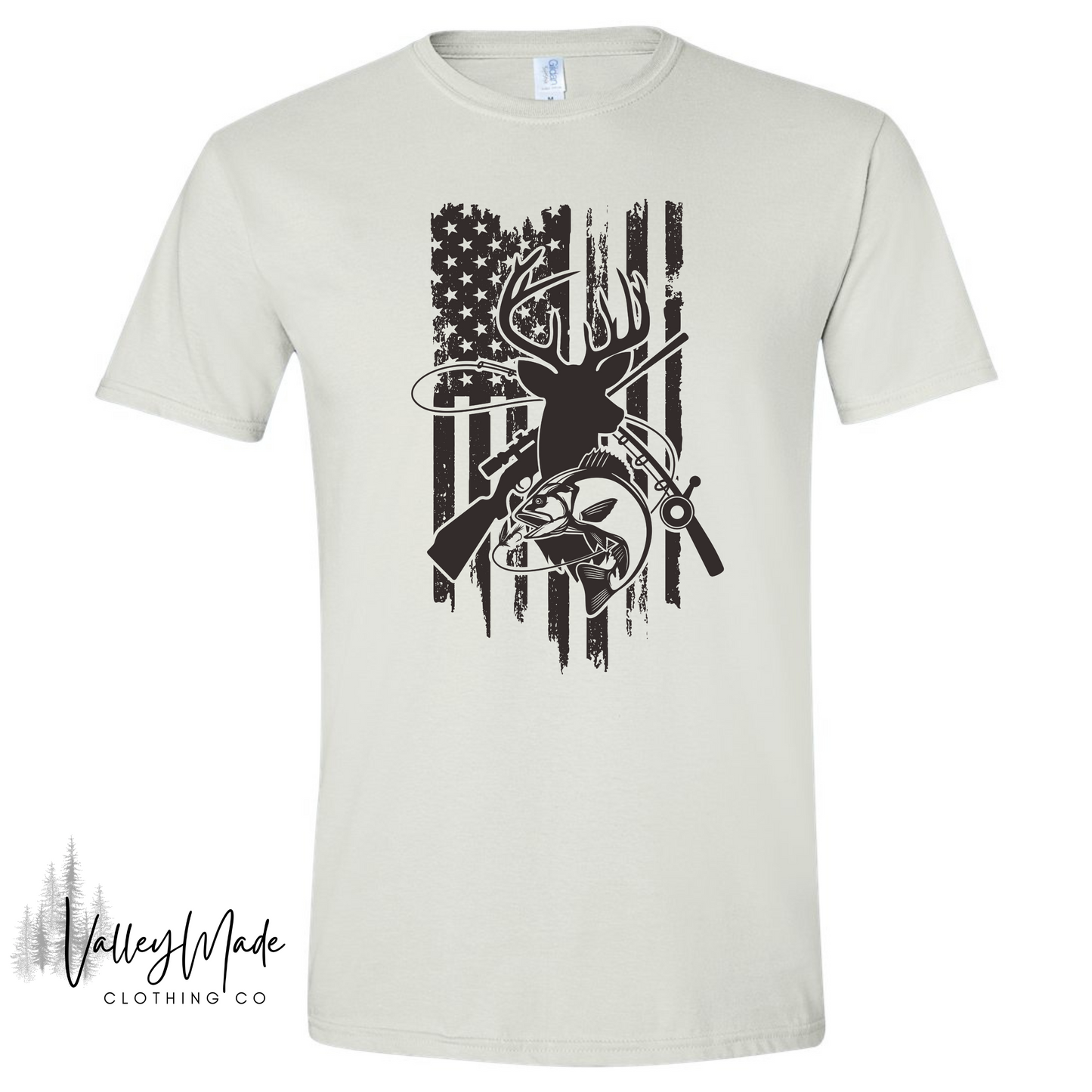 Fishing And Hunting Flag-Tee