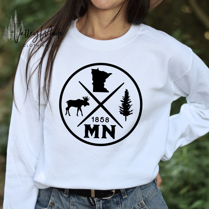 Moose Minnesota-Crewneck