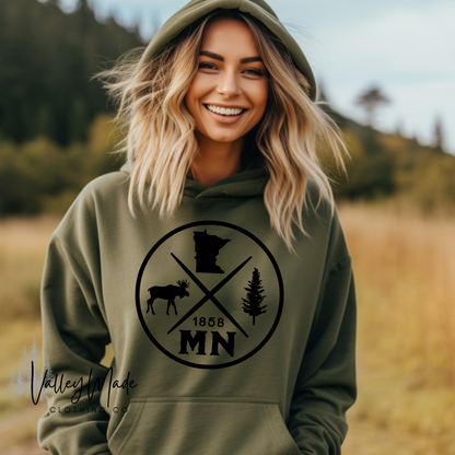 Moose Minnesota-Hoodie