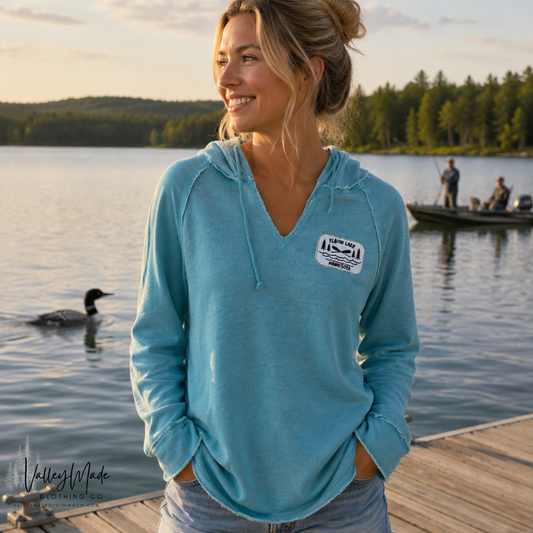 Embroidered Custom Lake Women's Tunic Lightweight Hoodie