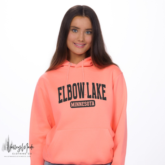 Custom Lake Neon Coral Hoodie