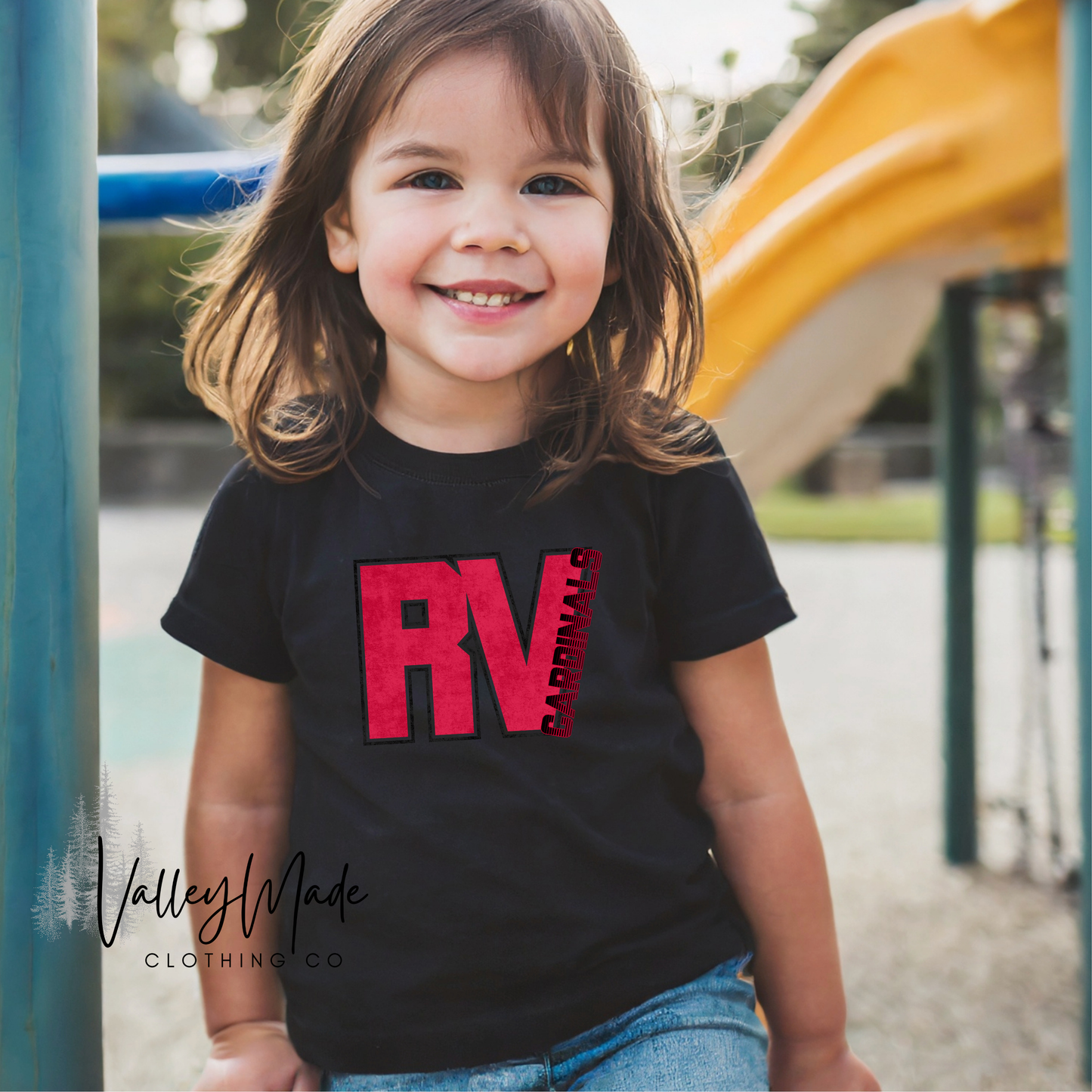 Grunge Redwood Valley Cardinals-Tee (Toddler)